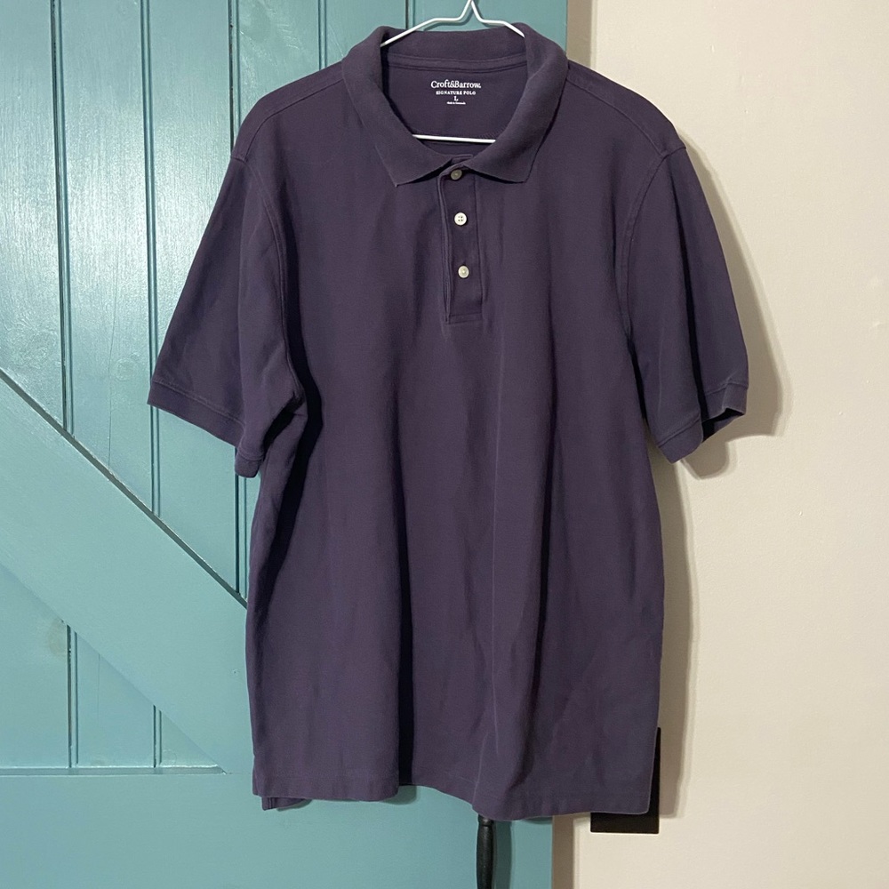 4/$15 Croft&Barrow Men’s Polo Shirt Purple L